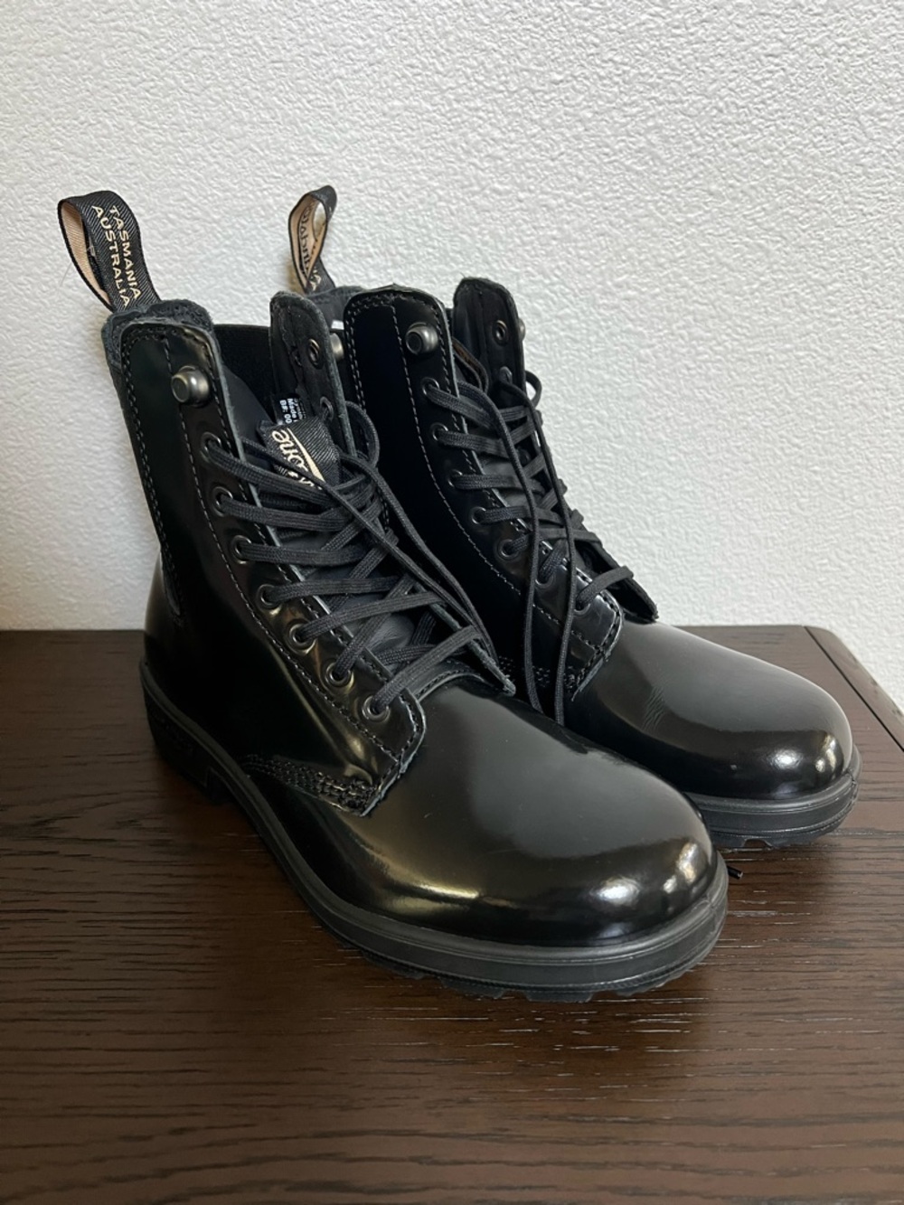Blundstone Girls Leather Lace Up Boots Black Size 3